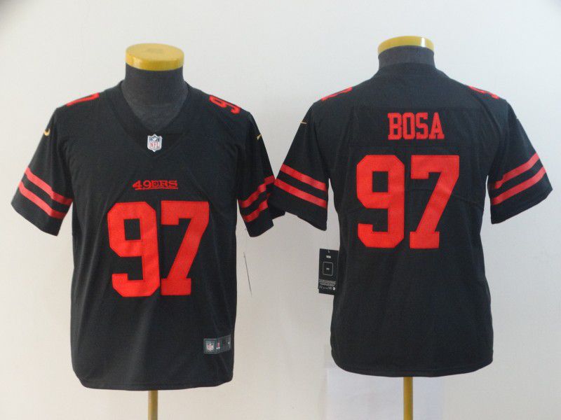 Youth San Francisco 49ers 97 Bosa Black Nike Vapor Untouchable Player NFL Jerseys